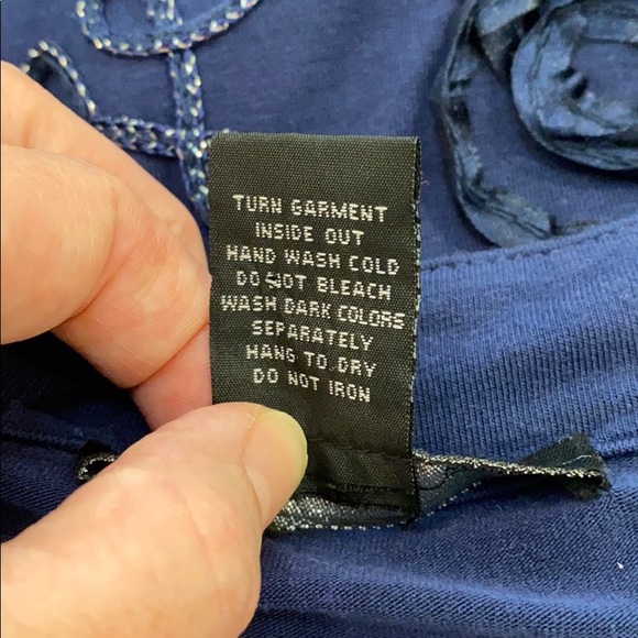 Once Again Blue Embellished Tunic size 3X - Picture 9 of 10